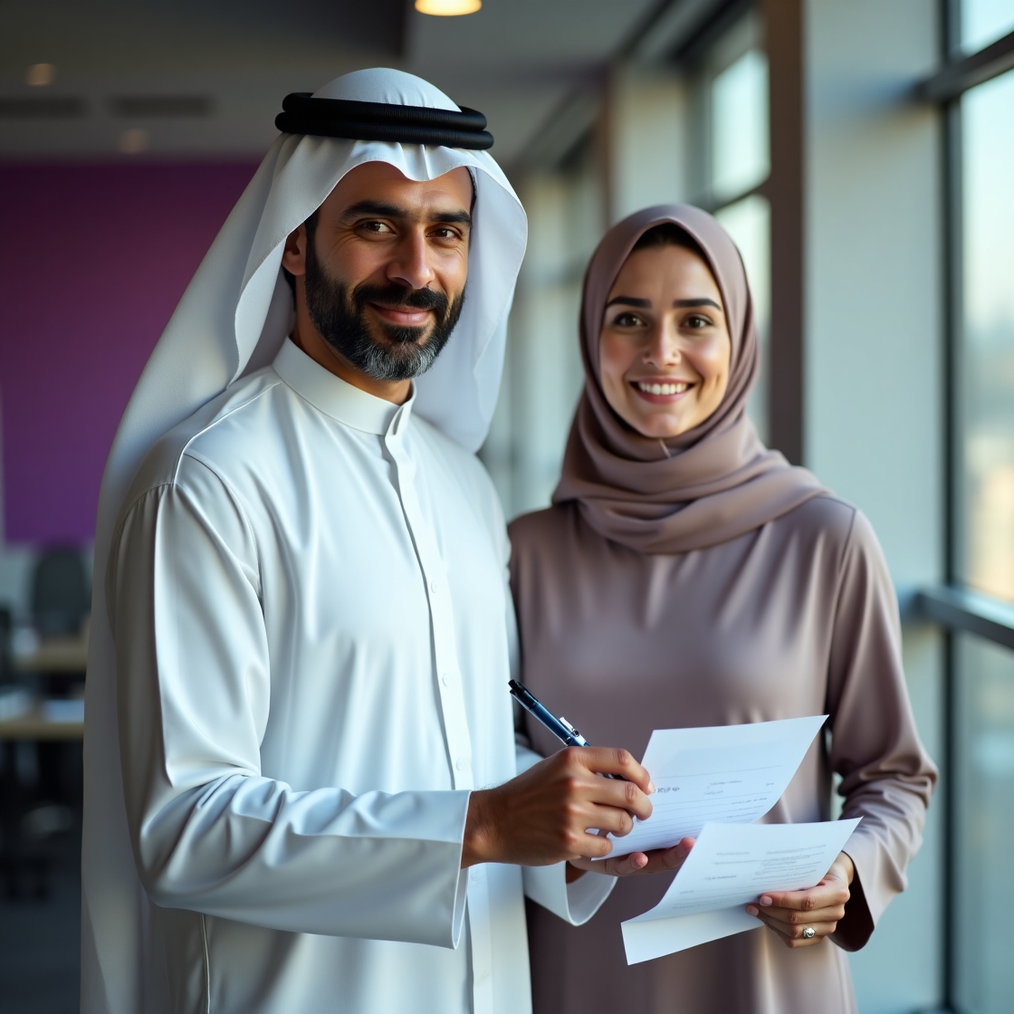 Client with documents